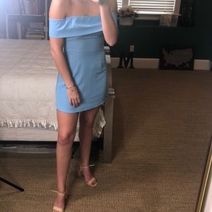 by the way. Dresses - Blue off the shoulder dress by the way. Dresses - Blue off the shoulder dress